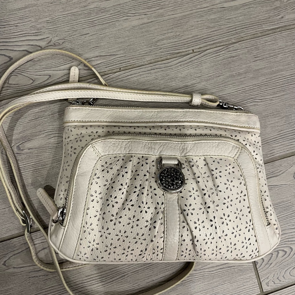 Brighton Elegant Cream Crossbody Bag with built in wallet